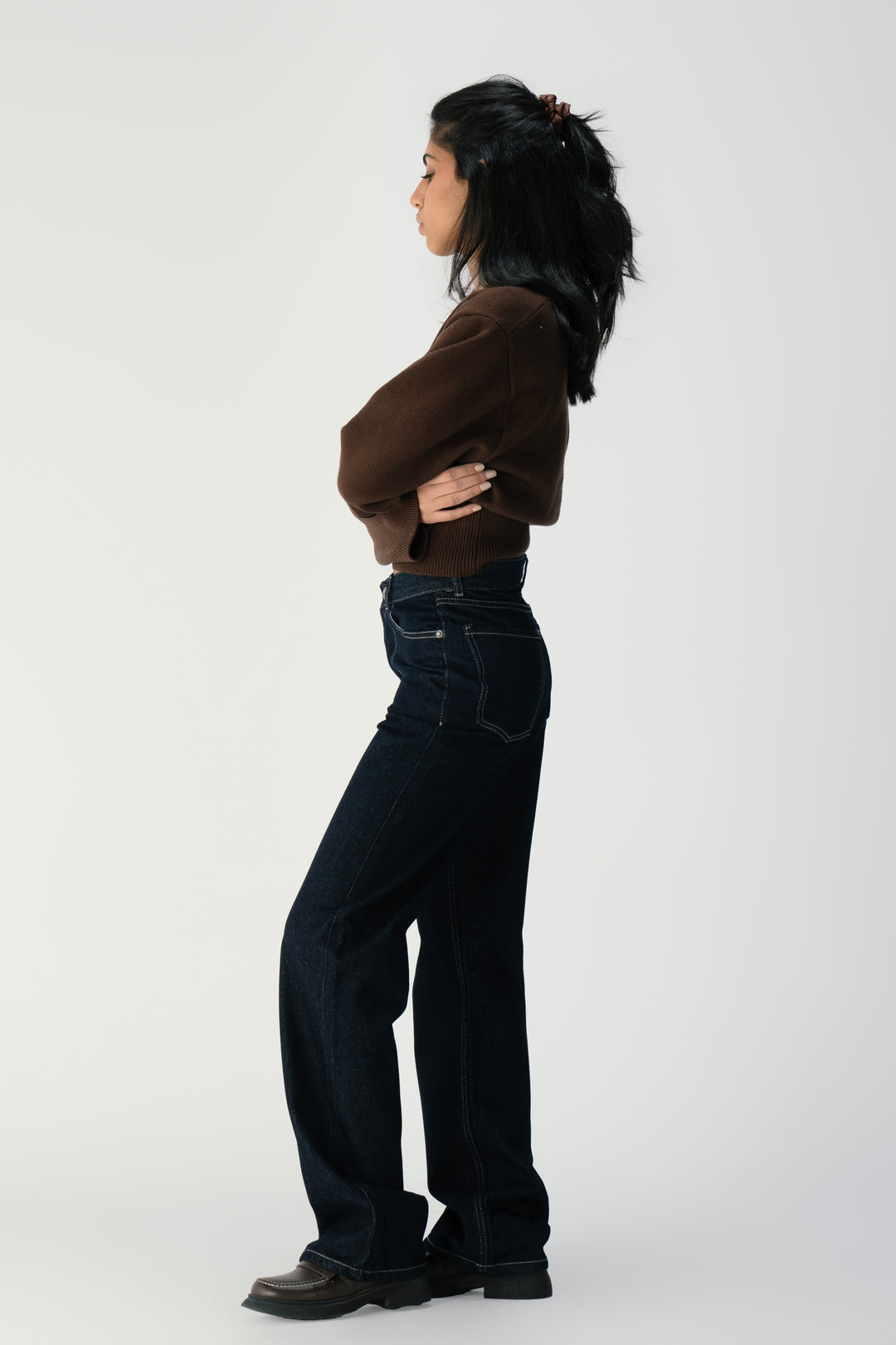 Women's Fitted Jeans in Dark Navy