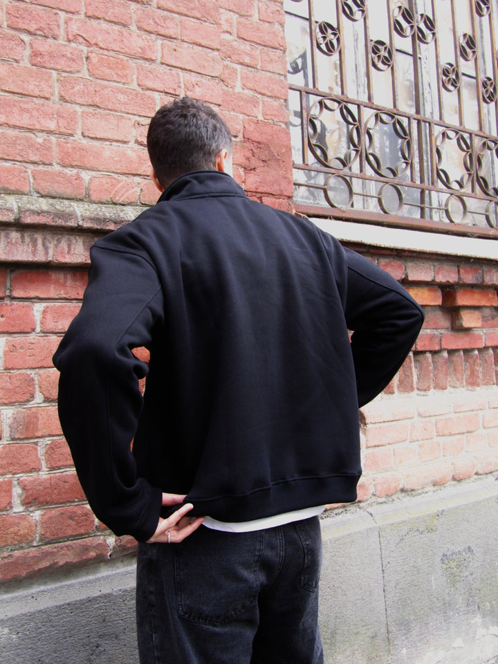 Black Unisex Quarter Zip