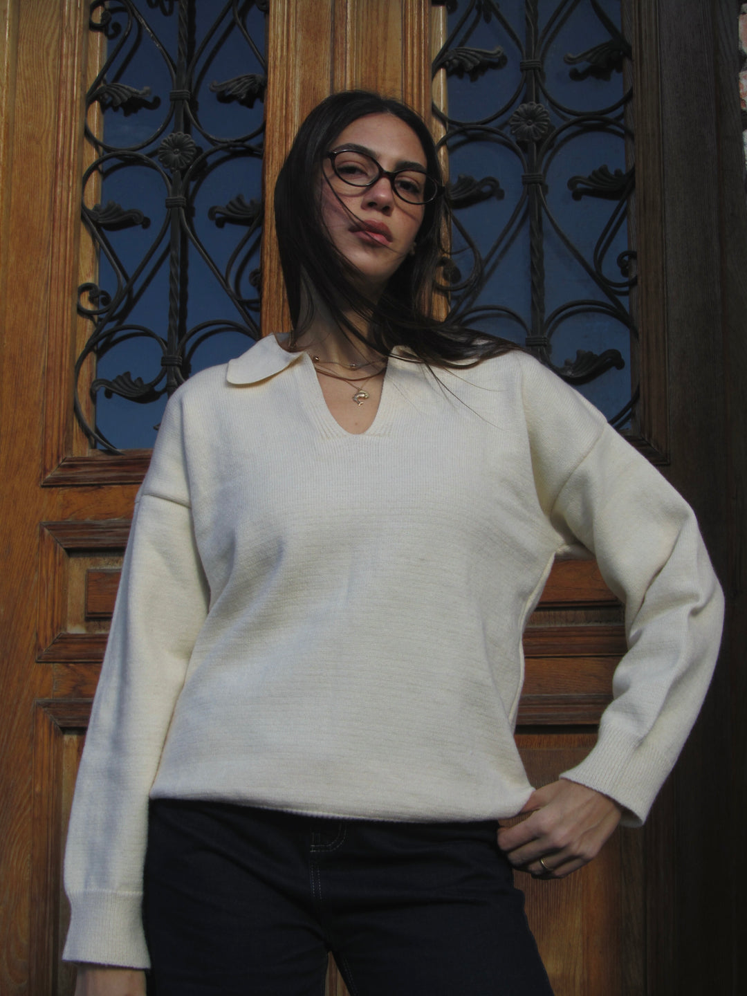 Women's Knitted Top in Butter Yellow