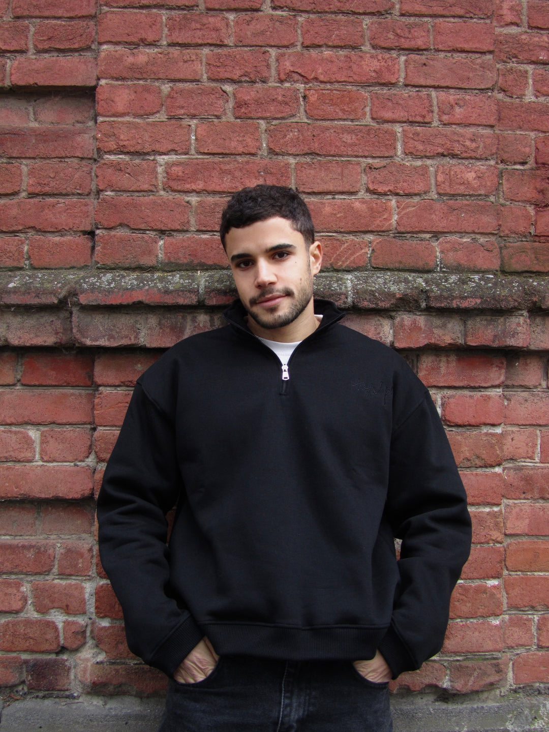 Black Unisex Quarter Zip