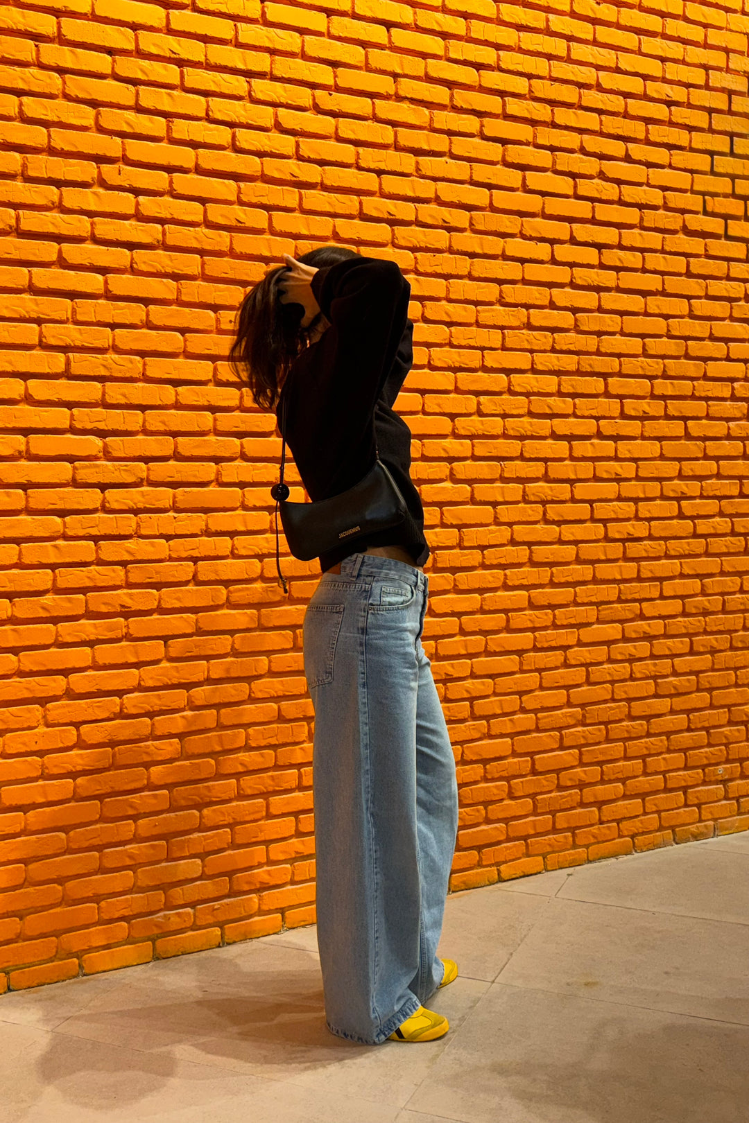 Women's Relaxed Wide Jeans in Snow Blue