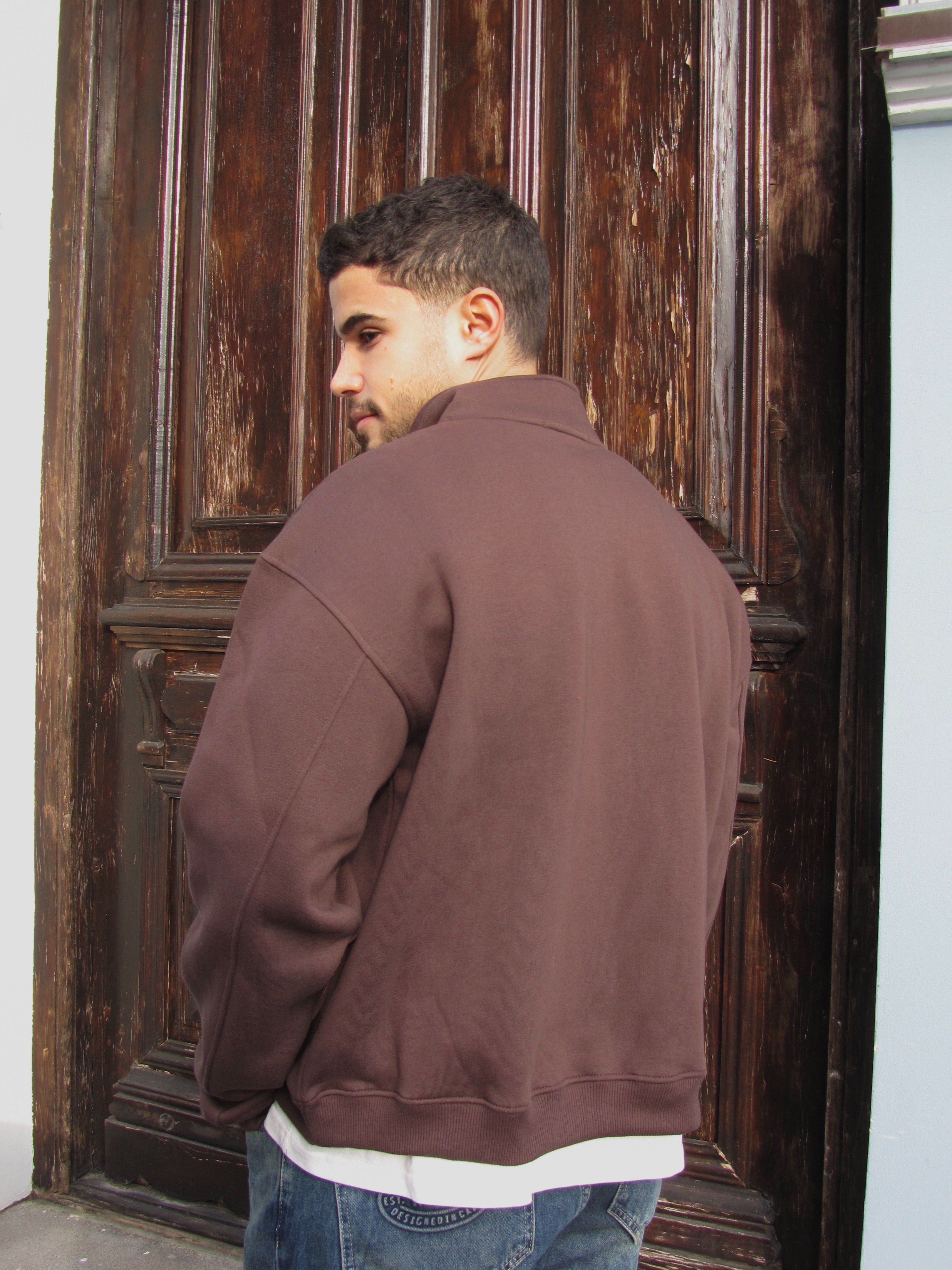 Pecan Brown Unisex Quarter Zip – thestahps