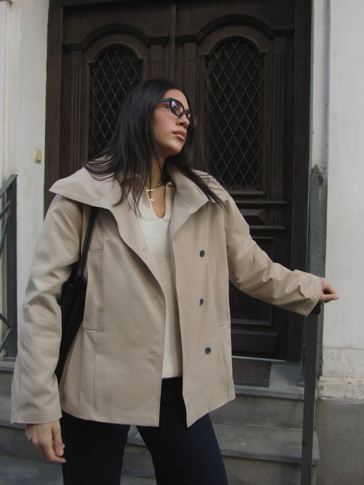 Women's Trench Coat in Warm Beige