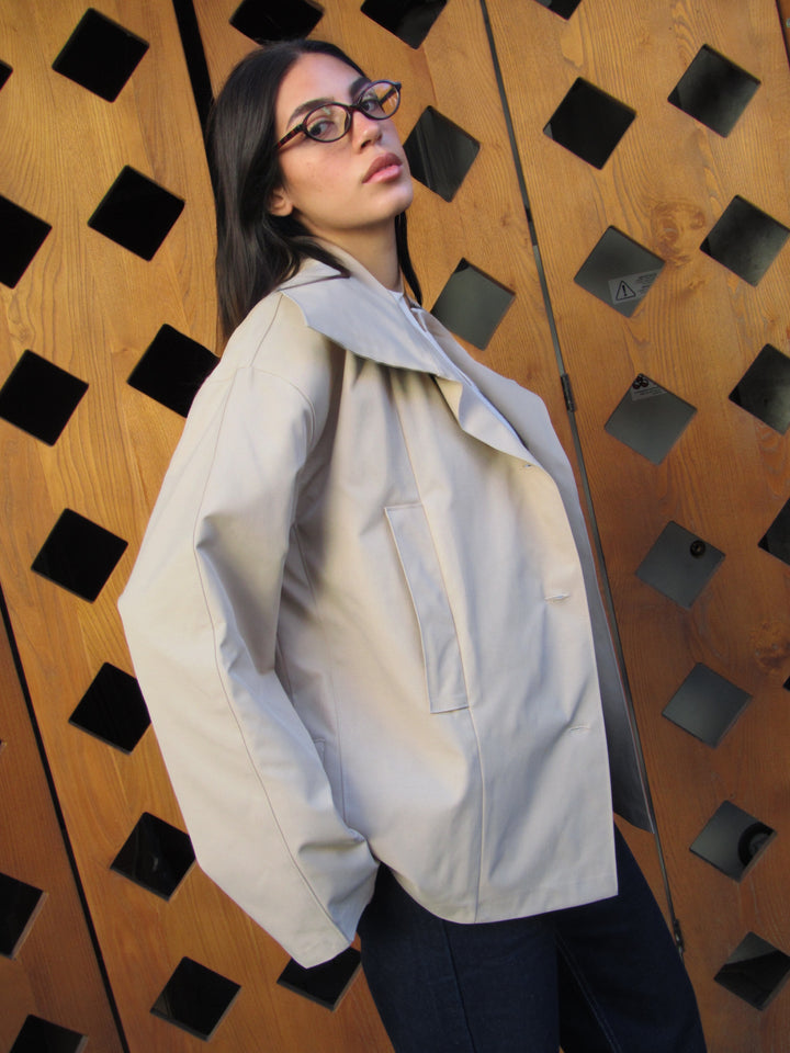 Women's Trench Coat in Warm Beige