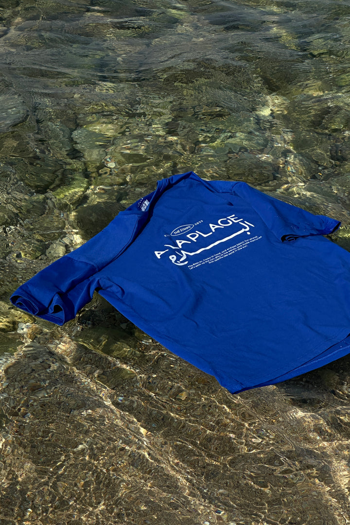 A La Plage Royal Blue Oversized Tee