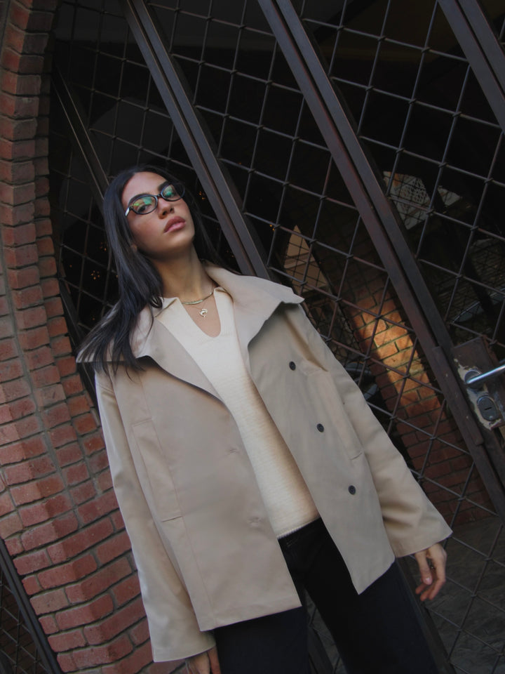 Women's Trench Coat in Warm Beige