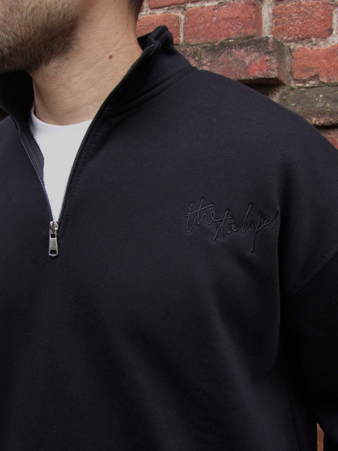 Black Unisex Quarter Zip