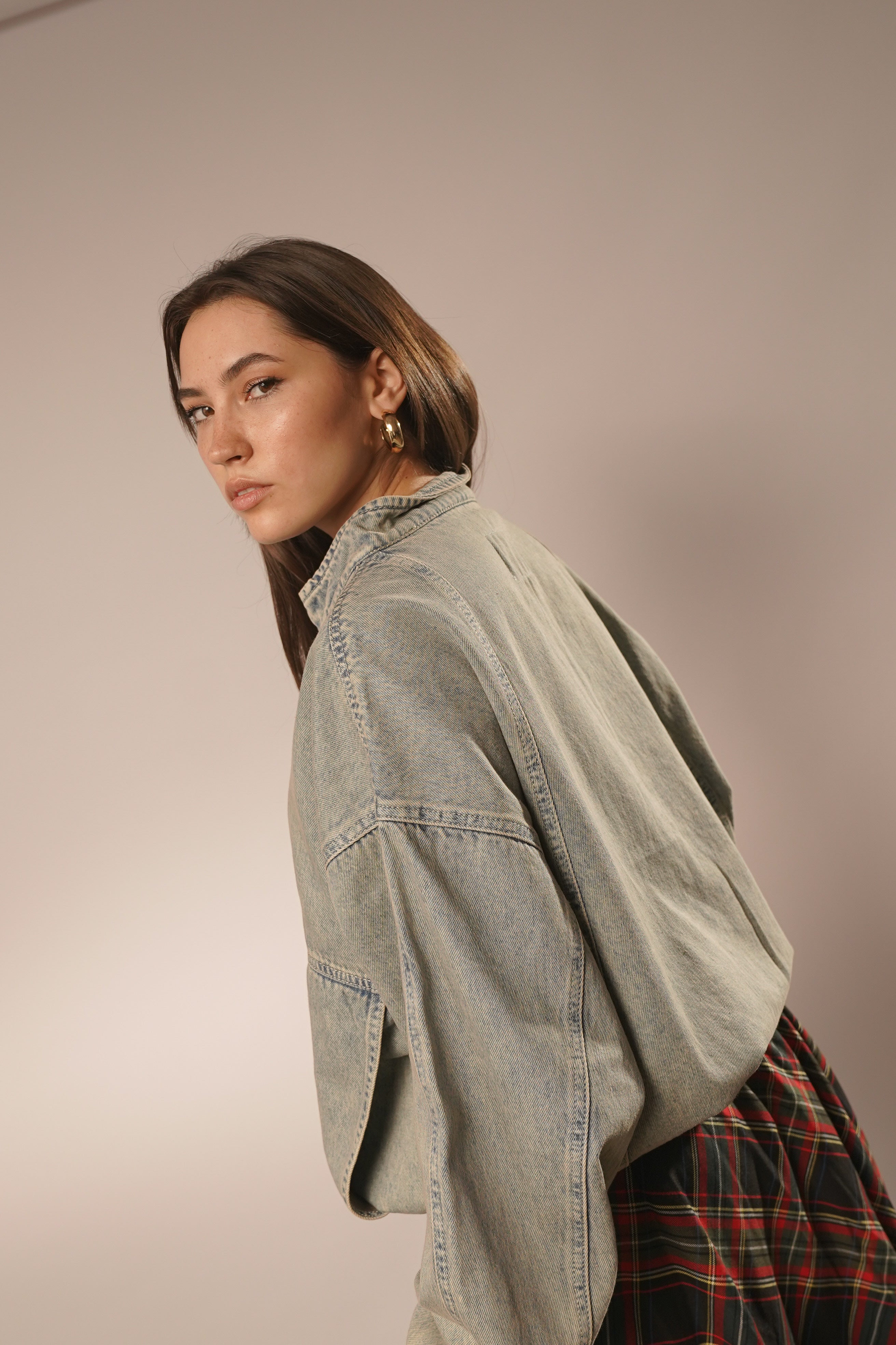 Denim Quarter Zip in Grime Green – thestahps