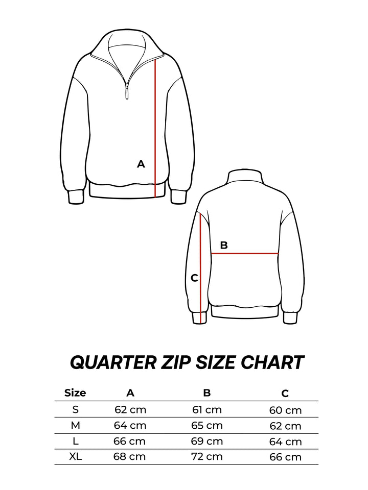 Black Unisex Quarter Zip